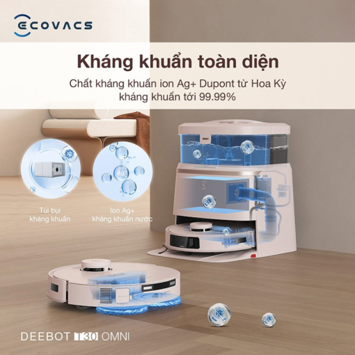 Robot hút bụi lau nhà Ecovacs Deebot T30 Omni – Best Seller