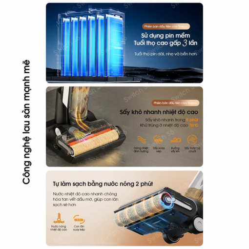 Máy hút bụi lau nhà cầm tay Tineco Floor One Switch S6
