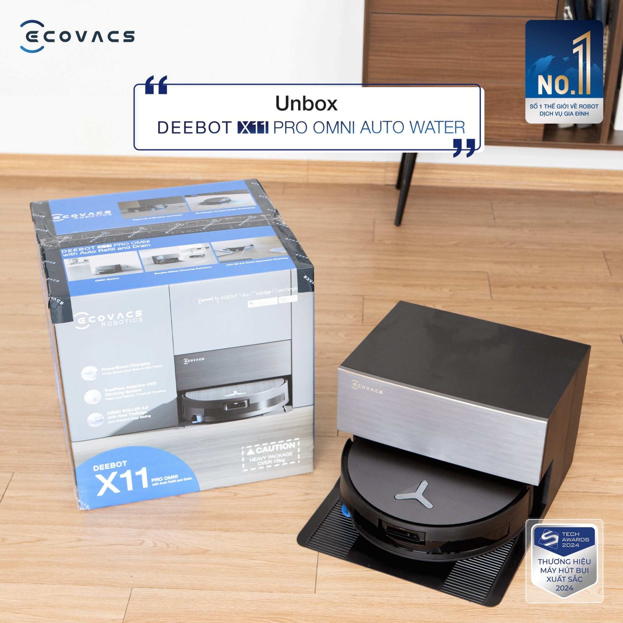 Mở hộp & Đánh giá nhanh Ecovacs DEEBOT X11 Pro Omni Auto Water – Robot hút bụi lau nhà đỉnh cao 2025